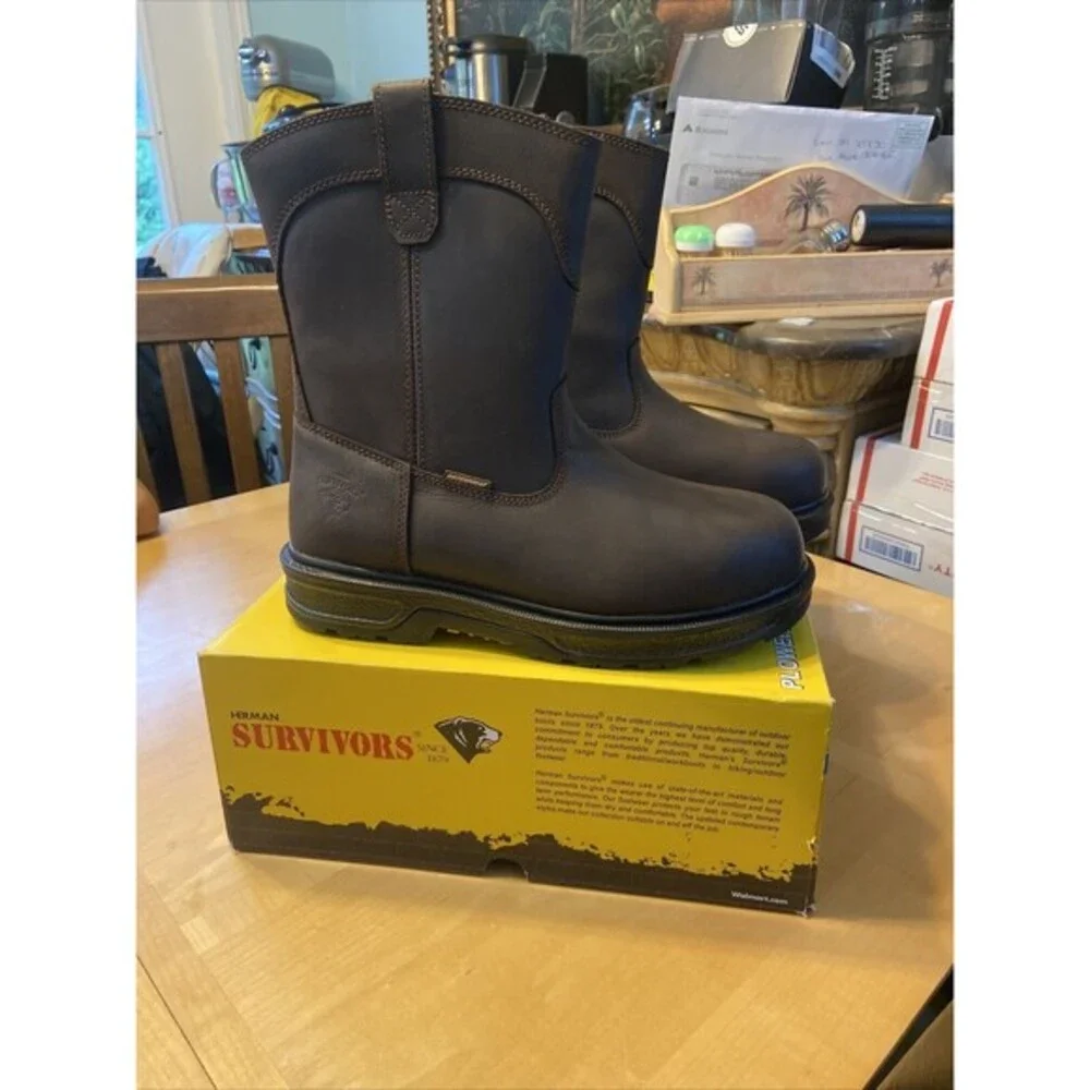 Herman Survivors M HS Plower 8.5 Leather‎ Boots  Waterproof Steel Toe